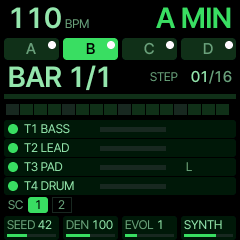 Song Mode screen